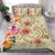 Hawaii Triple Marble Turtle Polynesian Hibiscus Bedding Set - AH - Benjamin Style - Beige - Polynesian Pride