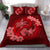 Hawaii Yin Yang Turtle Shark Hibiscus Plumeria Bedding Set - Red - Polynesian Pride