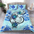 Hawaii Polynesian Plumeria Hibiscus Turtle Bedding Set - AH - Jack Style - Blue - Polynesian Pride