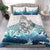 Maori Manaia The Blue Sea Bedding Set, White - Polynesian Pride