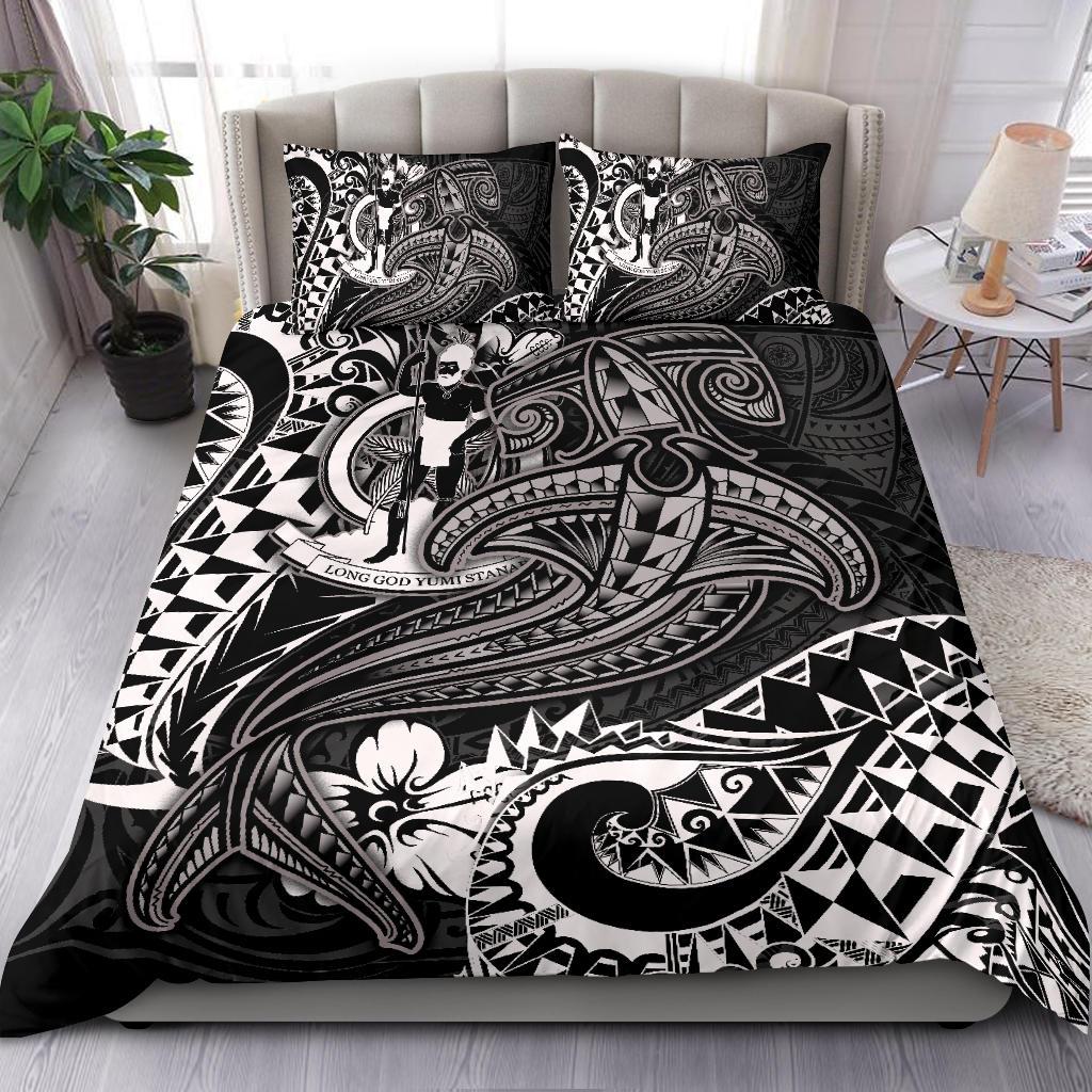 Vanuatu Polynesian Bedding Set - White Shark Polynesian Tattoo - Polynesian Pride