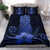 Hawaii Polynesian Pineapple Hibiscus Bedding Set - Zela Style Blue - Polynesian Pride