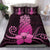 Hawaii Polynesian Pineapple Hibiscus Bedding Set - Zela Style Pink - Polynesian Pride