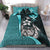 Polynesian Bedding Set - Hawaii Duvet Cover Set Turquoise - Turtle with Hook - Polynesian Pride