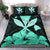 Hawaiian Kanaka Bedding Set Hibiscus Polynesian Love Turquoise - Polynesian Pride