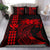 Hawaii Map Kanaka Polynesian Hula Girl Bedding Set - Red - Polynesian Pride