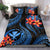 Polynesian Bedding Set - Hawaii Duvet Cover Set - Blue Plumeria - Polynesian Pride