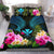 Polynesian Bedding Set - Hawaii Duvet Cover Blue Kanaka Maoli Hibiscus Plumeria Coconut - Polynesian Pride