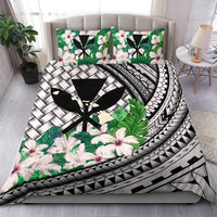 Kanaka Maoli (Hawaiian) Bedding Set - Lauhala Polynesian Hibiscus Gray - Polynesian Pride