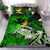 Kanaka Maoli (Hawaiian) Bedding Set, Polynesian Pineapple Banana Leaves Turtle Tattoo Green - Polynesian Pride