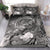 American Samoa Polynesian Bedding Set - Humpback Whale with Tropical Flowers (White) - Polynesian Pride