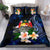 Tonga Polynesian Bedding Set - Turtle With Plumeria Flowers - Polynesian Pride