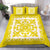 Hawaiian Bedding Set Royal Pattern - Yellow And White - Polynesian Pride