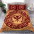 Hawaii Map Classic Floral Bedding Set Red - Polynesian Pride