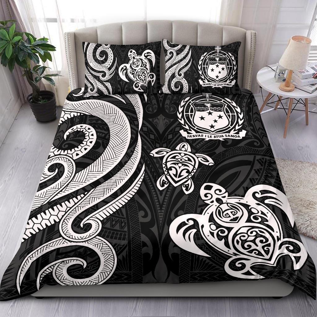 Samoa Polynesian Bedding Set - White Tentacle Turtle - Polynesian Pride