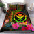 Polynesian Hawaii Kanaka Maoli Polynesian Personalised Bedding Set - Hibiscus and Banana Leaves Reggae - Polynesian Pride