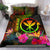 Polynesian Hawaii Kanaka Maoli Polynesian Bedding Set - Hibiscus and Banana Leaves Reggae - Polynesian Pride