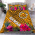 Hawaii Bedding Set - Kanaka Maoli With Hibiscus On Polynesian Patterns (YELLOW) - Polynesian Pride