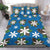 Hawaii Bedding Set - Hawaii Plumeria Blue Bedding Set - Jog Style - Polynesian Pride