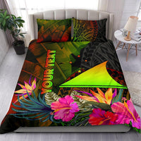 Tokelau Polynesian Personalised Bedding Set - Hibiscus and Banana Leaves - Polynesian Pride