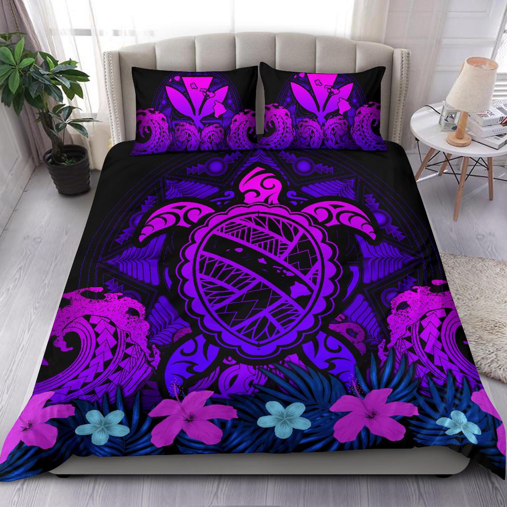 Hawaii Bedding Set - Hawaii Turtle Polynesian Blue Bedding Set - Kuly Style - Polynesian Pride