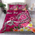 Tahiti Custom Personalised Bedding Set - Turtle Plumeria (Pink) - Polynesian Pride