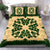 Hawaii Bedding Set - Hawaiian Quilt Plumeria Medallion Green Bedding Set - AH - Polynesian Pride