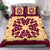 Hawaii Bedding Set - Hawaiian Quilt Plumeria Medallion Burgundy Bedding Set - AH - Polynesian Pride