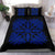 Hawaiian Bedding Set Royal Pattern - Black And Blue - A3 Style - Polynesian Pride