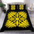 Hawaiian Bedding Set Royal Pattern - Black And Yellow - A3 Style - Polynesian Pride