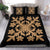 Hawaiian Bedding Set Royal Pattern - Black And Gold - C2 Style - Polynesian Pride