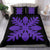 Hawaiian Royal Pattern Bedding Set - Black And Purple - D1 Style - Polynesian Pride