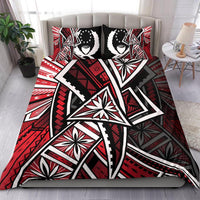 Pohnpei Bedding Set - Tribal Flower Special Pattern Red Color Red - Polynesian Pride