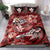 Kanaka Maoli (Hawaiian) Bedding Set - Waves Polynesian Turtle Hibiscus (Red) - Polynesian Pride