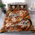 Kanaka Maoli (Hawaiian) Bedding Set - Waves Polynesian Turtle Hibiscus (Orange) - Polynesian Pride