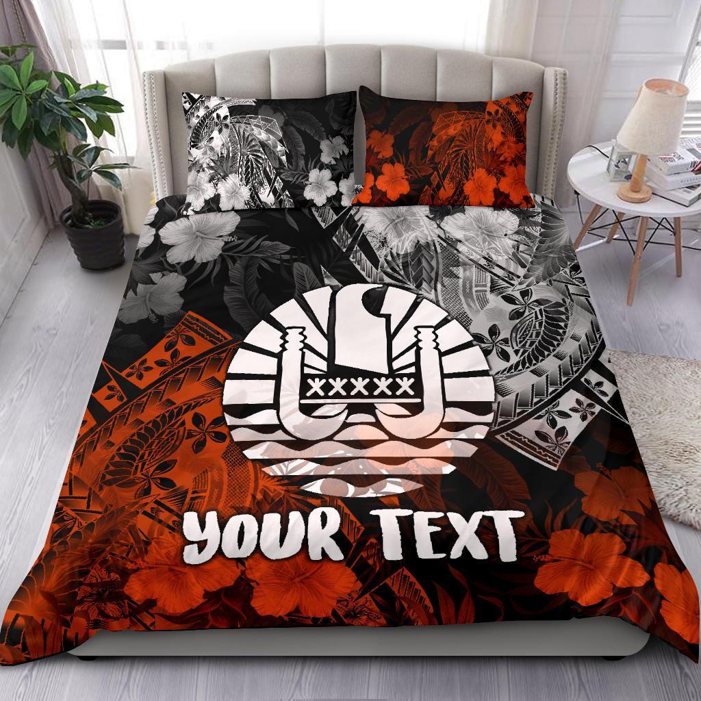 Tahiti Polynesian Personalized Bedding Set - Vintage Polynesian Turtle Black - Polynesian Pride