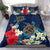 Hawaiian Turtle Hibiscus Polynesian Bedding Set - Blue - Edna Style - AH - Polynesian Pride