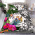 Niue Custom Personalised Bedding Set White - Turle Plumeria Banana Leaf White - Polynesian Pride