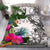 Nauru Custom Personalised Bedding Set White - Turtle Plumeria Banana Leaf White - Polynesian Pride