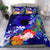 CNMI Bedding Set - Humpback Whale with Tropical Flowers (Blue) - Polynesian Pride