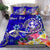 Tonga Custom Personalised Bedding Set - Turtle Plumeria (Blue) - Polynesian Pride