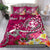 Tonga Custom Personalised Bedding Set - Turtle Plumeria (Pink) - Polynesian Pride