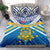 Tuvalu Rugby Bedding Set Polynesian Flag Blue - Polynesian Pride