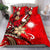 Marshall Islands Bedding Set - Tribal Flower With Special Turtles Red Color - Polynesian Pride