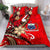 Samoa Bedding Set - Tribal Flower With Special Turtles Red Color - Polynesian Pride