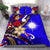 Marshall Islands Bedding Set - Tribal Flower With Special Turtles Blue Color - Polynesian Pride