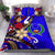 Pohnpei Bedding Set - Tribal Flower With Special Turtles Blue Color - Polynesian Pride