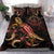 Palau Polynesian Bedding Set - Turtle With Blooming Hibiscus Gold Gold - Polynesian Pride