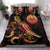 Tahiti Polynesian Bedding Set - Turtle With Blooming Hibiscus Gold Gold - Polynesian Pride