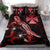 Wallis And Futuna Polynesian Bedding Set - Turtle With Blooming Hibiscus Red Art - Polynesian Pride